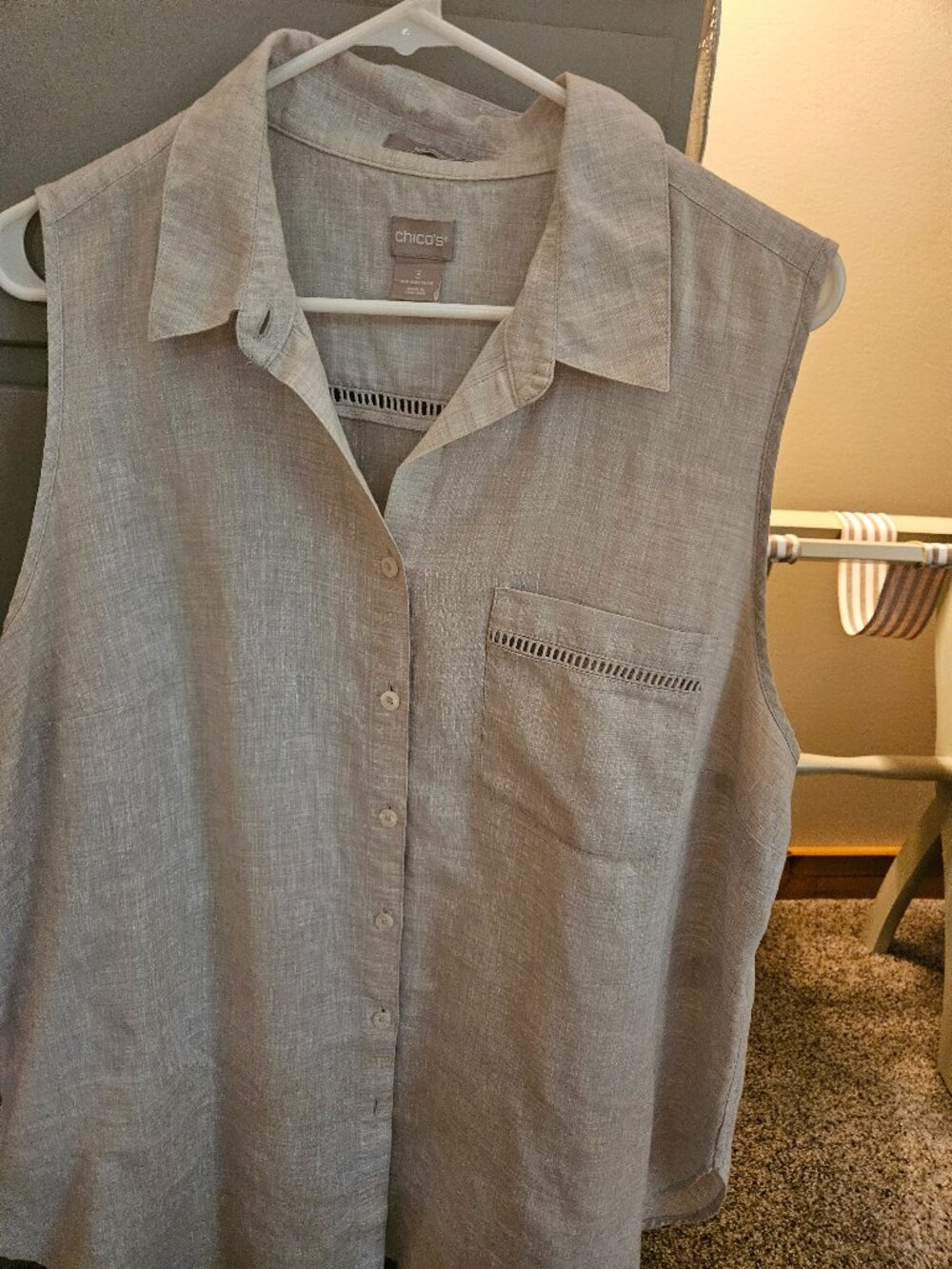 Chico's Linen Sleeveless Top